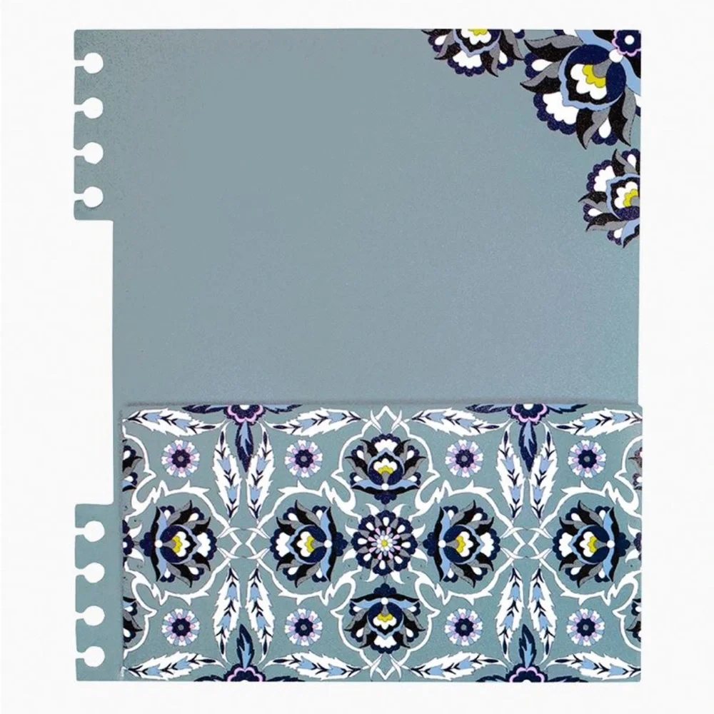 Vera Bradley Planner Accessory Pack Stickers Plaza Tile Floral Gray Purple NWT - Picture 6 of 8